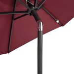 vidaXL Parasol de jardin avec mât en acier bordeaux 225x225x212 cm