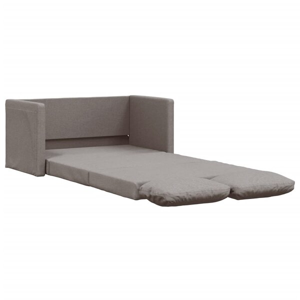 vidaXL Canapé-lit 2 en 1 taupe 112x174x55 cm tissu