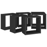 vidaXL Étagères cube murales 6 Pièces noir 30x15x30 cm