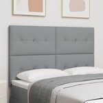 Tête de lit capitonnée Gris clair 140 cm en tissu
