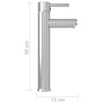 vidaXL Mitigeur de salle de bain Nickel 12x30 cm