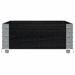 vidaXL Jardinière noir 100x50 cm bois massif de pin