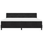 Lit Box Spring vidaXL avec Matelas Noir 200x200 cm Velours