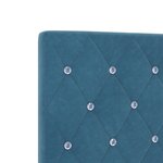 vidaXL Tête de lit LED bleu foncé 100 cm en velours