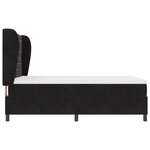 Lit Box Spring vidaXL avec Matelas Noir 140x190 cm Velours