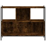 vidaXL Bibliothèque chêne fumé 102x28x77 5 cm bois d'ingénierie