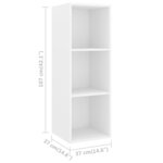 vidaXL Meubles TV muraux 4 Pièces Blanc Aggloméré