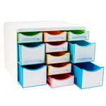 Moule De Classement Storebox Multi 11 Tiroirs Black Office - Blanc/arlequin - Exacompta