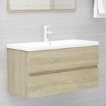 vidaXL Armoire d'évier Chêne sonoma 90x38 5x45 cm Bois d'ingénierie
