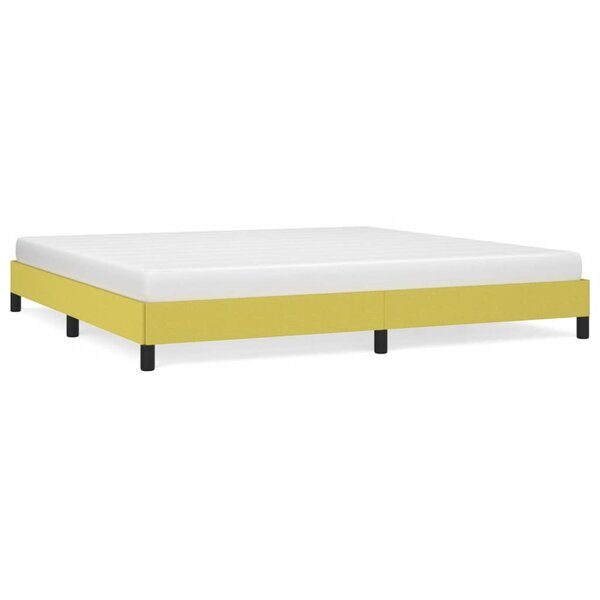 vidaXL Cadre de lit sans matelas vert 200x200 cm tissu