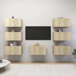 vidaXL Meubles TV 7 Pièces Chêne sonoma 30 5x30x60 cm Bois d'ingénierie