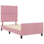 Cadre de lit vidaXL Rose 90x190 cm Velours