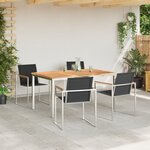 Ensemble de Salle à Manger Jardin 5 Pièces en Bois de Teck Solide
