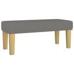 vidaXL Sommier à lattes de lit avec matelas Gris foncé 90x200 cm Tissu