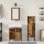 vidaXL Ensemble de meubles de salle de bain 3 pièces Bois ancien en bois d'ingénierie