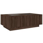 vidaXL Table basse avec LED infini chêne marron 116x69x40 cm