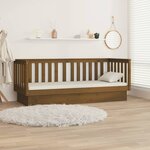 vidaXL Lit de jour sans matelas marron miel 75x190 cm bois pin massif