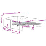 vidaXL Lit de jour avec lit gigogne rose 100x200 cm velours