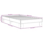 vidaXL Cadre de lit sans matelas chêne marron 75x190 cm