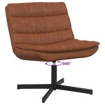 vidaXL Chaise d'appoint Marron Simili cuir  Métal Taille moyenne