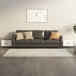 vidaXL Tables basses avec pieds en métal 2 Pièces Blanc 50x50x40 cm