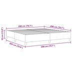vidaXL Lit à ressorts Box Gris clair 200x200 cm Tissu velours côtelé
