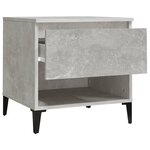 vidaXL Table d'appoint Gris béton 50x46x50 cm Bois d'ingénierie