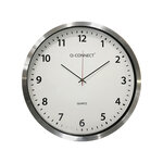 Q-connect horloge murale - Métallique - Diamètre 60 cm - Chrome