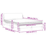 vidaXL Lit avec matelas rose 140x200 cm velours
