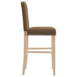 vidaXL Chaises de bar lot de 2 bois massif d'hévéa et tissu