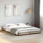 vidaXL Cadre de lit sans matelas chêne sonoma 120x190 cm