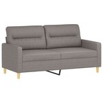 vidaXL Ensemble de canapés 3 Pièces avec coussins Taupe Tissu