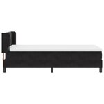 Lit à ressorts vidaXL avec matelas Noir 90x200 cm Velours