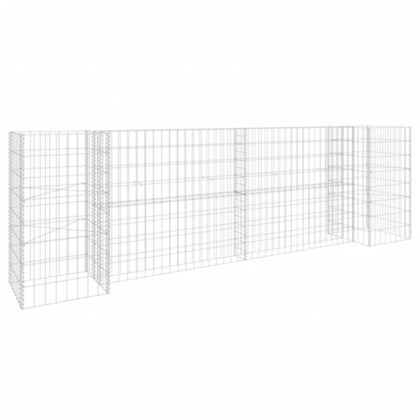 vidaXL Jardinière à gabion en H Fil d'acier 260x40x80 cm