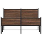 vidaXL Cadre de lit en métal sans matelas chêne marron 140x190 cm