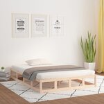 vidaXL Cadre de lit sans matelas 140x190 cm bois massif