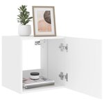vidaXL Meubles TV muraux avec lumières LED 2 Pièces blanc 40 5x35x40 cm