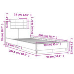 vidaXL Cadre de lit sans matelas sonoma gris 90x200 cm
