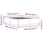 vidaXL Cadre de lit avec LED sans matelas blanc 160x200 cm