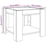 vidaXL Table basse avec LED gris béton 53x53x45 cm bois d'ingénierie