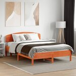 vidaXL Cadre de lit sans matelas cire marron 140x190cm bois pin massif