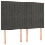 vidaXL Cadre de lit avec tête de lit Gris foncé 140x190 cm Velours