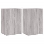 vidaXL Meubles TV muraux 2Pièces sonoma gris 40 5x30x60cm bois ingénierie