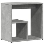 vidaXL Table d'appoint Gris béton 50x30x50 cm Bois d'ingénierie