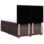 vidaXL Sommier à lattes de lit avec matelas Marron foncé 140x200 cm