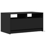 vidaXL Table basse avec lumières LED noir bois d'ingénierie