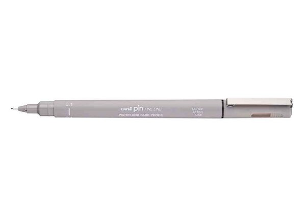 Feutre technique PIN 01200 GC Pte 0,1 mm Gris clair UNI-BALL