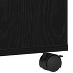 vidaXL Support d'imprimante avec roues chêne noir 41x32x34 5 cm