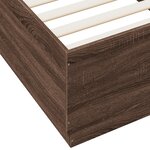 vidaXL Cadre de lit chêne marron 90x200 cm bois d'ingénierie