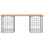 vidaXL Banc de jardin design gabion 103x31x42cm bois massif de douglas